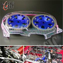 Clear Timing Belt Cover +Cam Pulley Gear For Mitsubishi Lancer EVO 9 IX 4G63