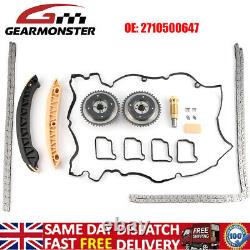 Timing Chain Kit + Camshaft Gears For Mercedes M271 C180 C200 C230 Clc180 Clc200